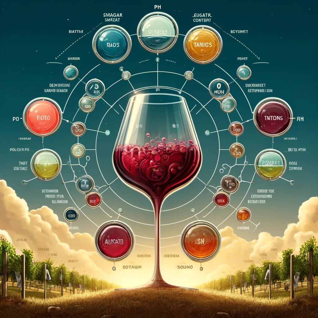 wine qualities with chemicals